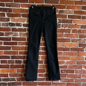 Lucky Brand Williamette Mid-Rise Sweet Straight Black Jeans